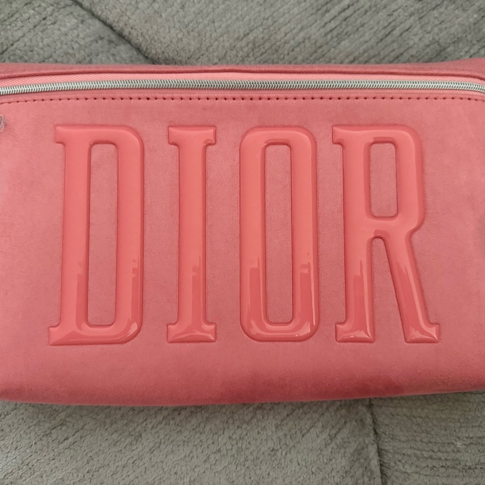Dior Beauty Coral Cosmetic Bag